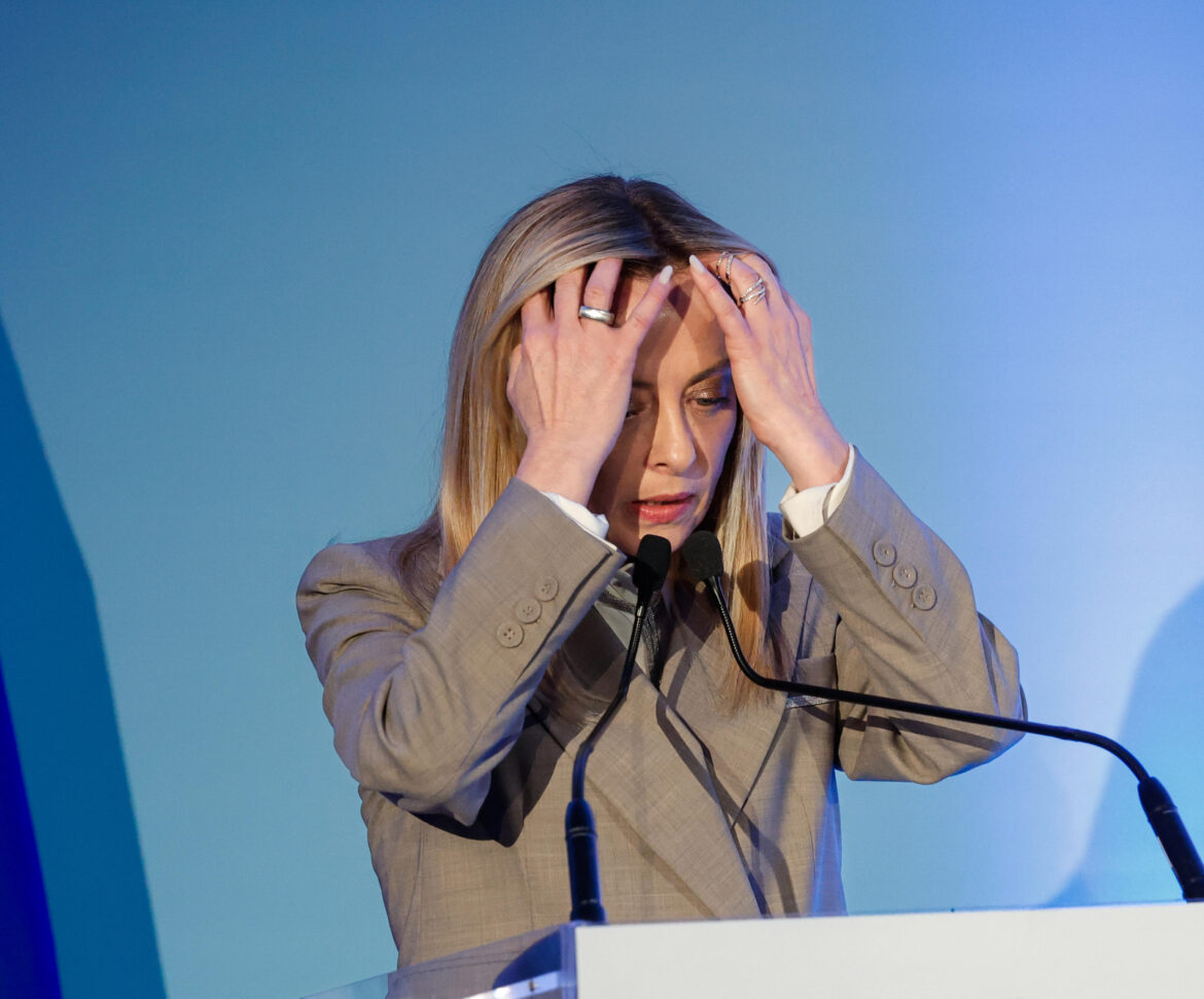 La Presidente del Consiglio Giorgia Meloni. Ph: ANSA/GIUSEPPE LAMI