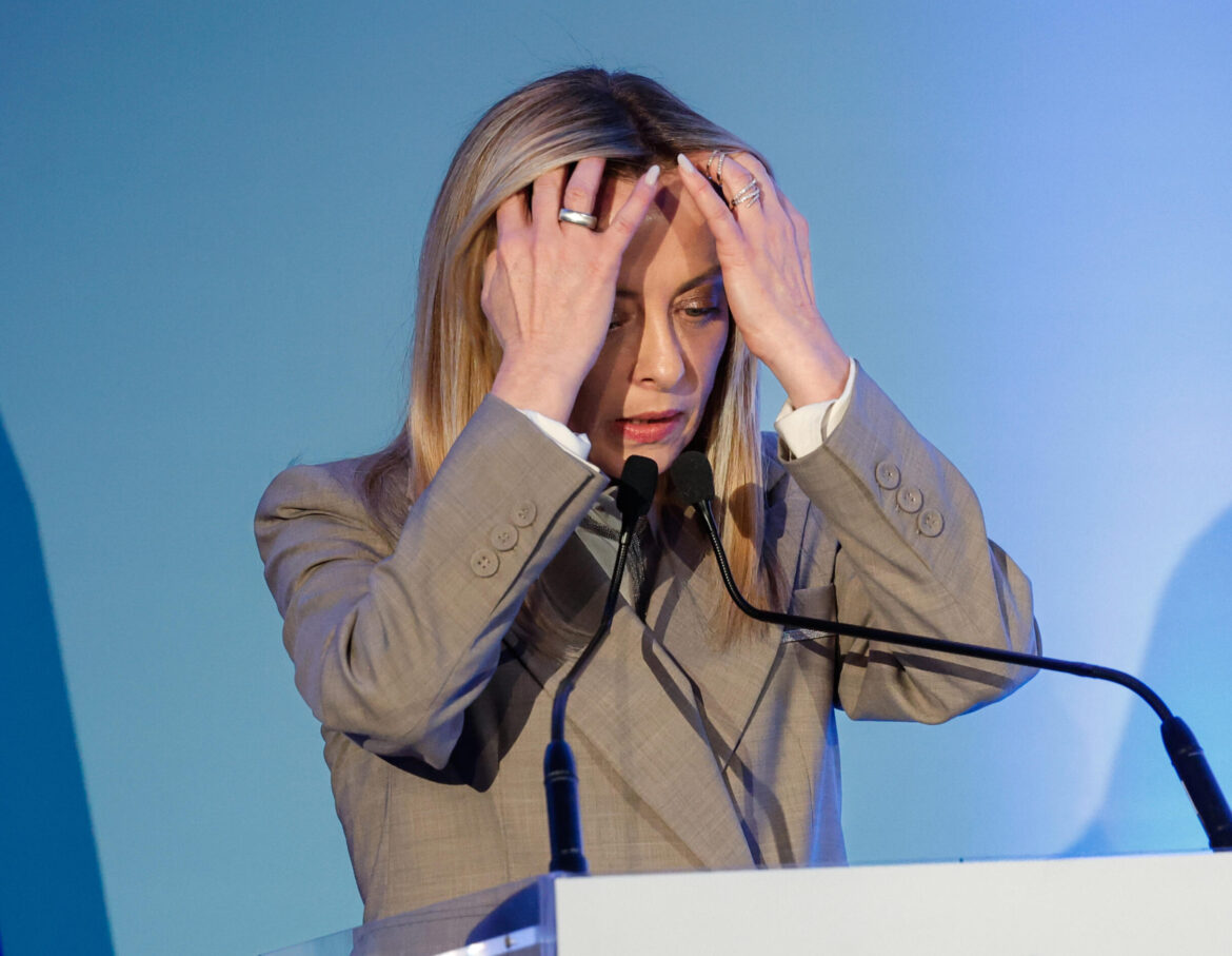 La Presidente del Consiglio Giorgia Meloni. Ph: ANSA/GIUSEPPE LAMI