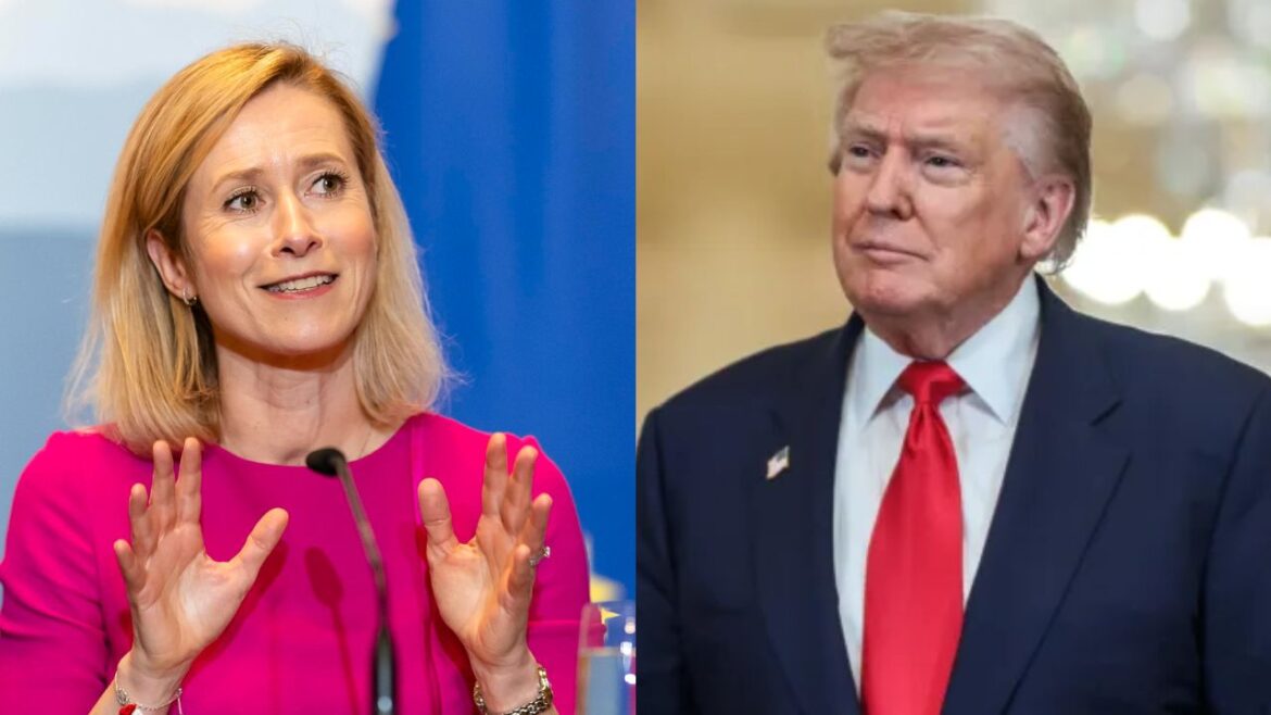 Kaja Kallas e Donald Trump sulla Nato ph Ansa e Casa Bianca