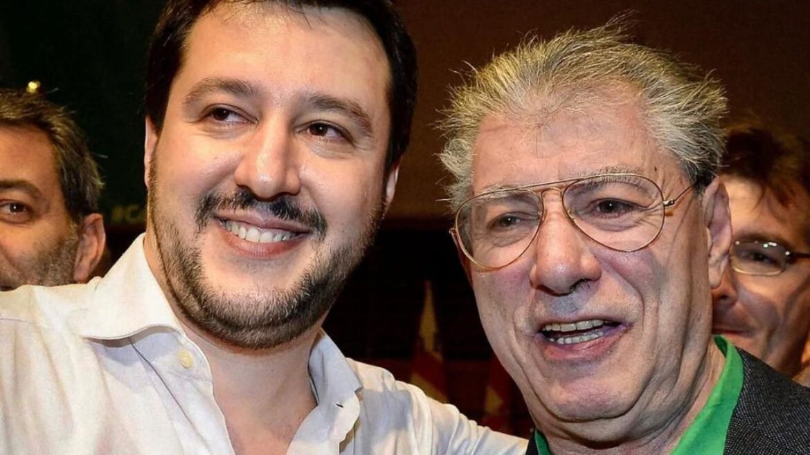 Matteo Salvini e Umberto Bossi ph X