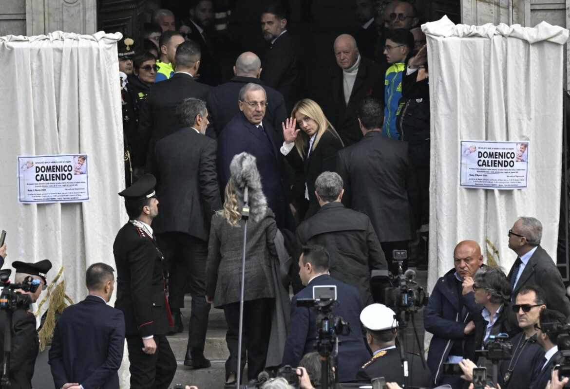 Meloni ai funerali di Domenico