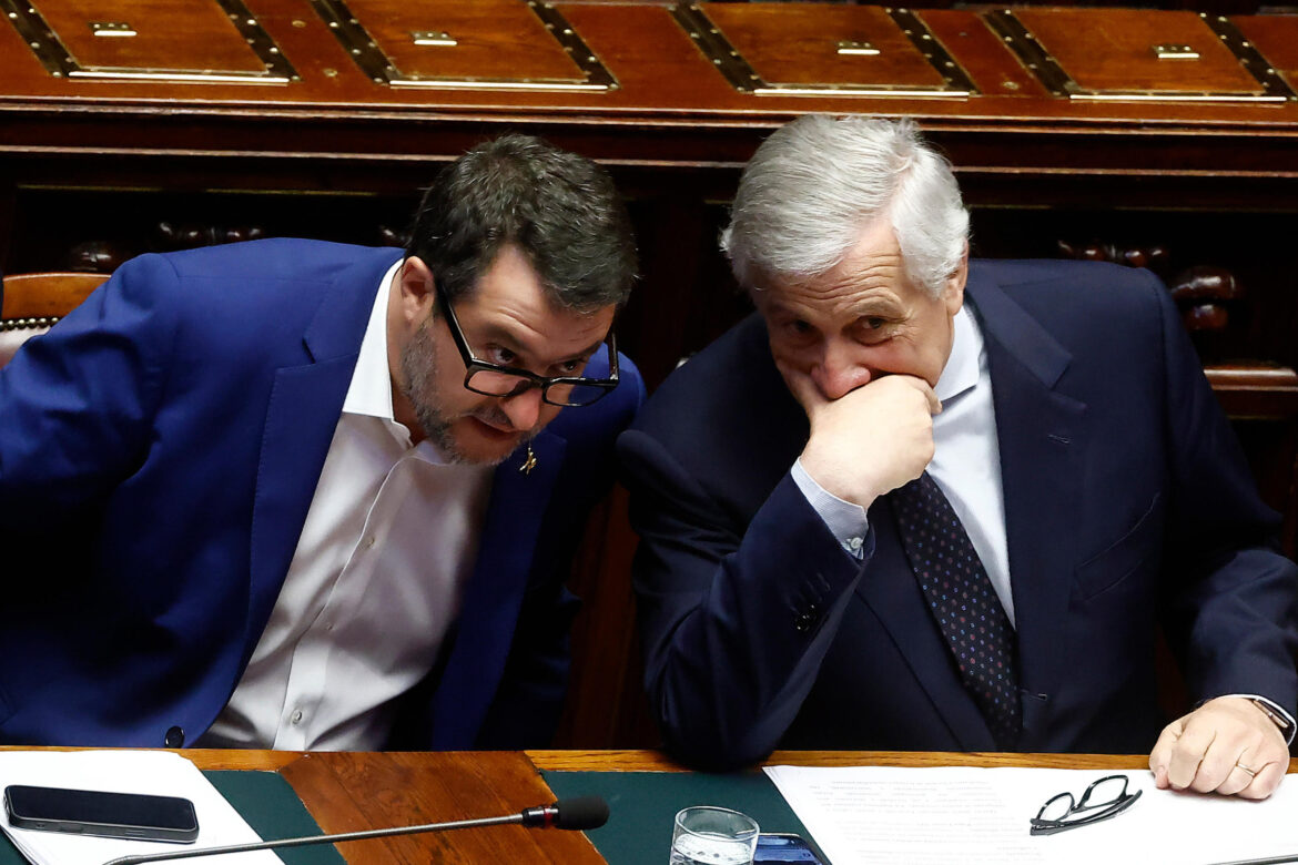 Salvini e Tajani. ANSA_Vincenzo Livieri