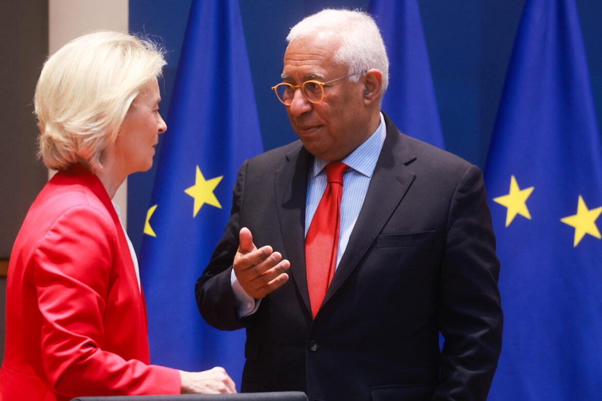 Von der Leyen e Costa. EPA_OLIVIER HOSLET