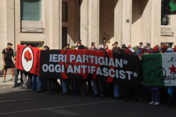 Corteo contro il Remigration Summit. ANSA_Paolo Salmoirago