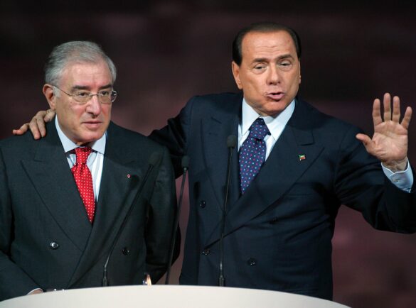 Dell'Utri e Berlusconi. ANSA_Maurizio Degl'Innocenti