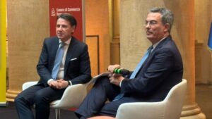 Giuseppe Conte e Giovanni Floris