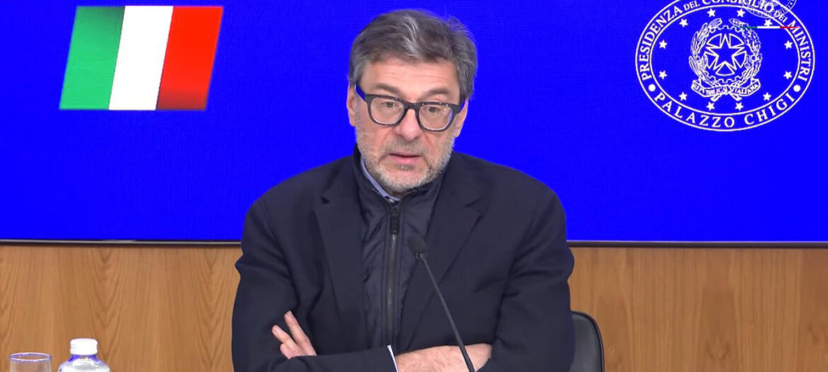 Il Ministro Giorgetti. ANSA_Palazzo Chigi