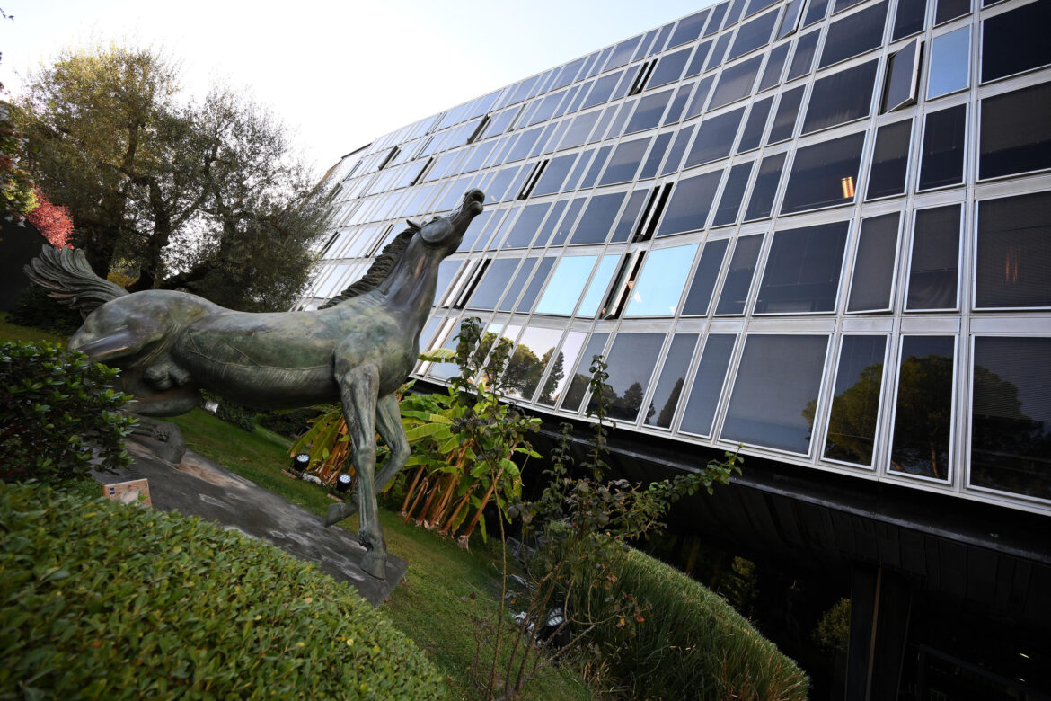 Il cavallo di Viale Mazzini. ANSA_Ettore Ferrari