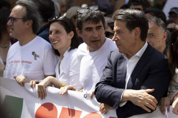 Bonelli, Schlein, Fratoianni e Conte. Foto dal web