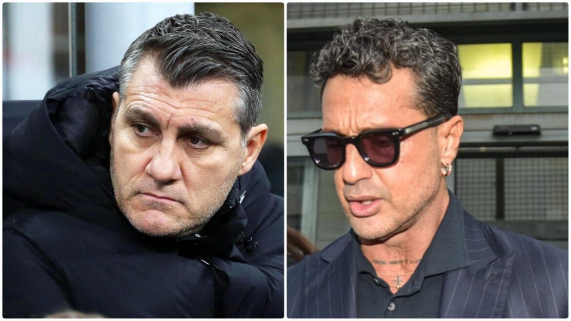 Bobo Vieri (ANSA, Matteo Bazzi) e Fabrizio Corona (ANSA, Matteo Corner)