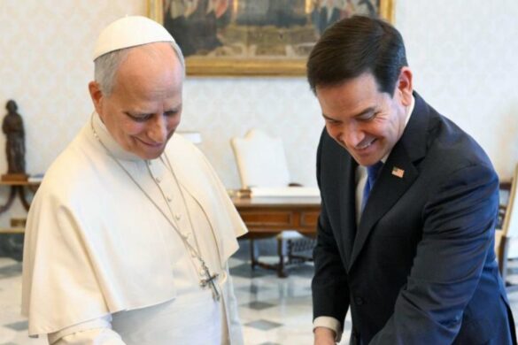 Papa Leone XIV e Marco Rubio ph X