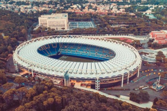 Stadio Olimpico, derby Roma-Lazio ph X