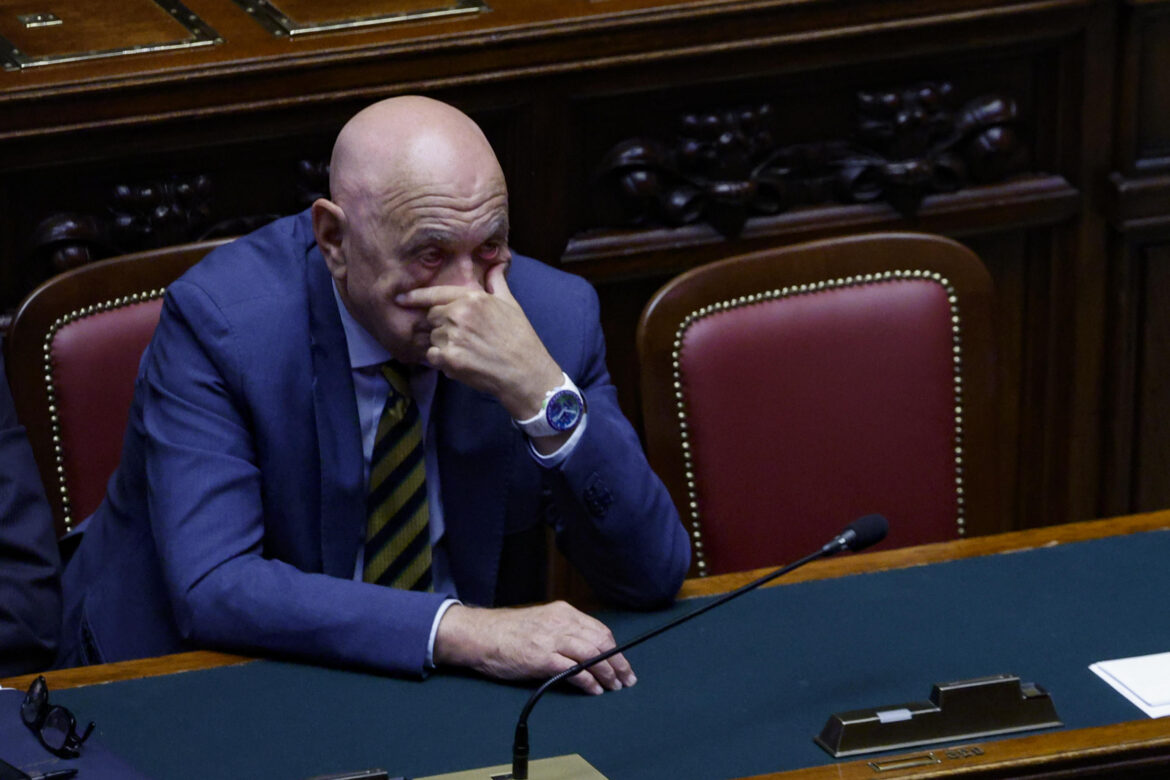 Carlo Nordio in Aula. ANSA_Fabio Frustaci