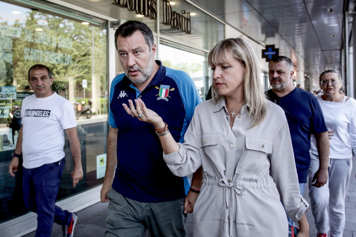 Matteo Salvini e Silvia Sardone. ANSA_MOURAD BALTI TOUATI