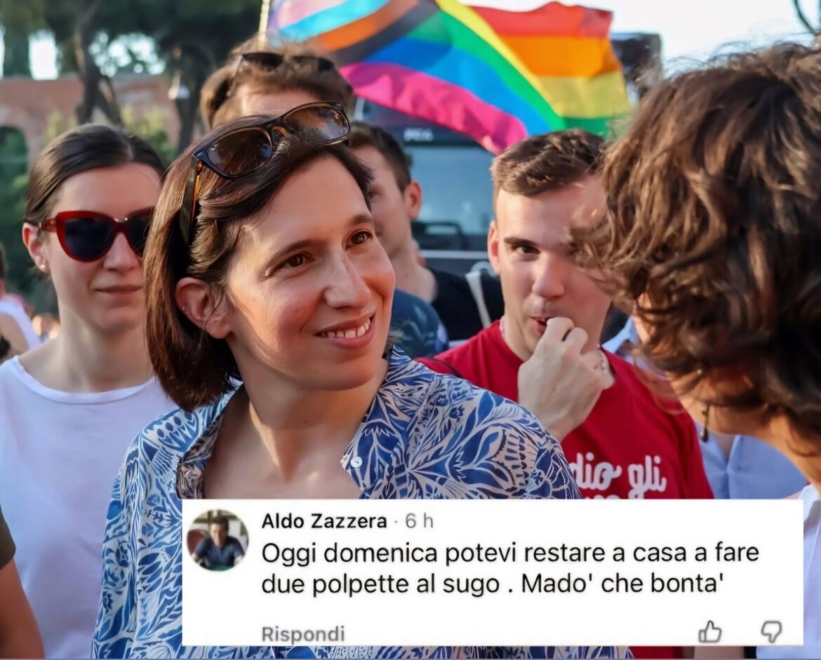 L'attacco sessista di Aldo Zazzera a Elly Schlein. Collage con foto dal profilo Instagram della segretaria dem e commento di Zazzera su Facebook