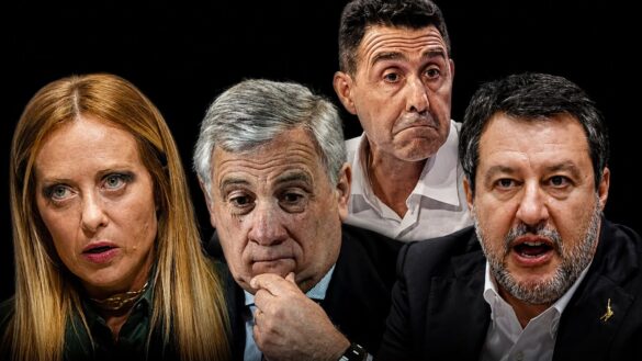 Giorgia Meloni, Antonio Tajani, Roberto Vannacci e Matteo Salvini