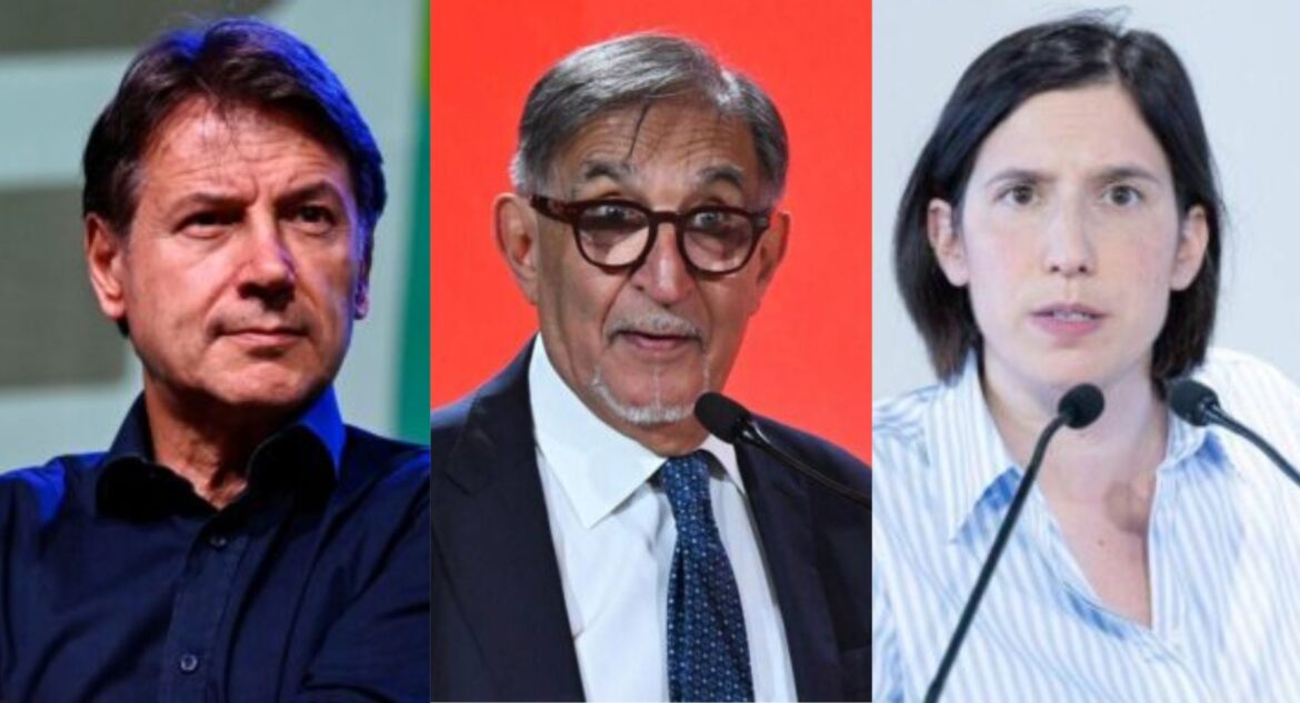 Ignazio La Russa, Giuseppe Conte ed Elly Schlein