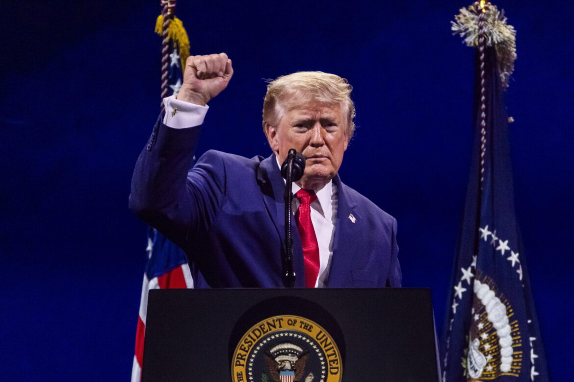 Washington, Donald Trump al National Mall per il 4 luglio. EPA (epa13088160)