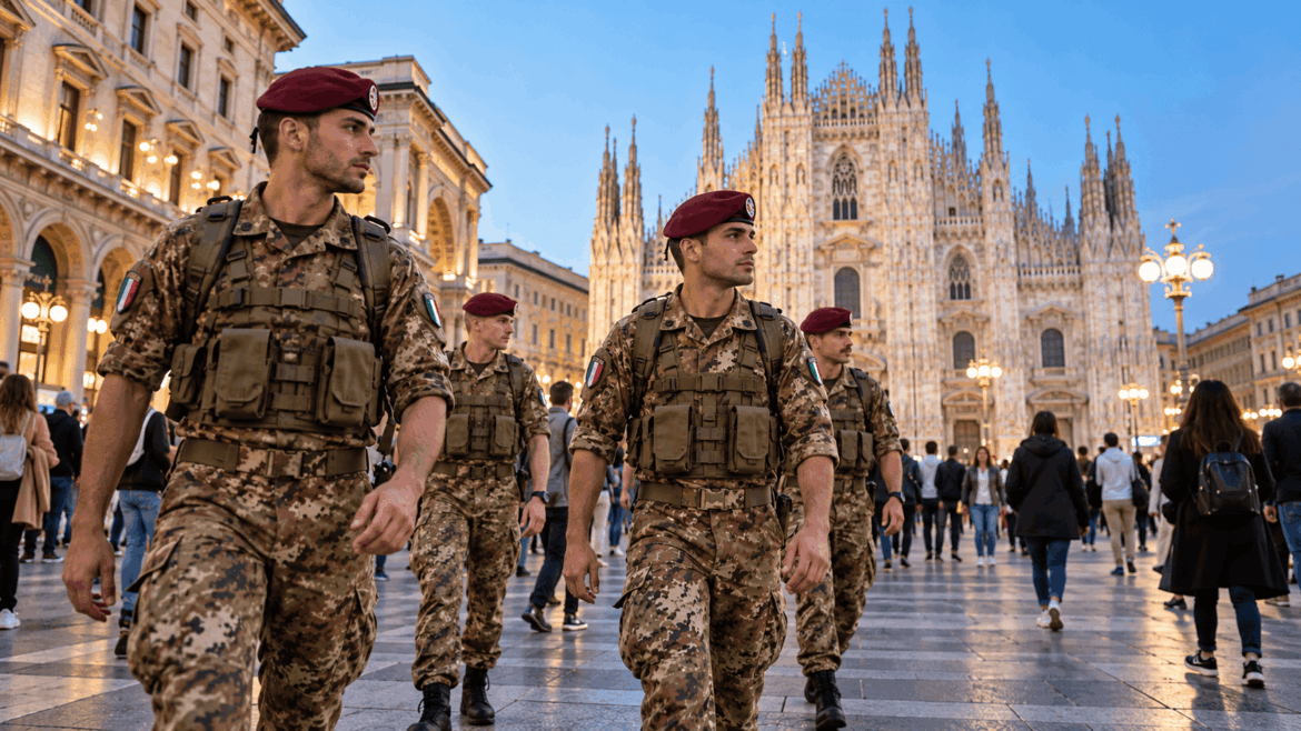 parà folgore milano militari ph ai